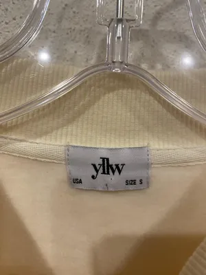 Yellow the Label Sweatshirt Womens S White Busy Watering My Own Grass Long Sleev thumbnail 3