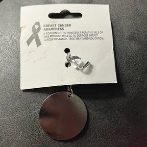 New Pink Ribbon Breast Cancer Awareness KEY CHAIN Charm Survivor Cure thumbnail 2
