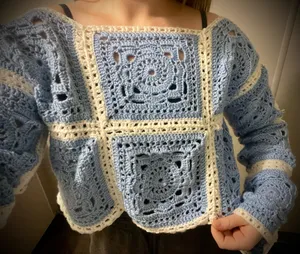 Handmade crochet sweater cropped thumbnail 2