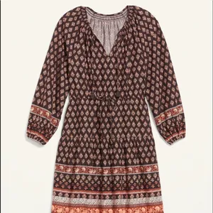 Old‎ navy new Long-Sleeve Waist-Defined Tiered Poet Midi Dress for Women Tall thumbnail 4