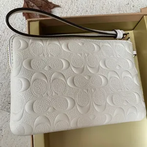 Authentic COACH EMBOSSED LOGO ZIP WALLET /2 CHARMS❤️❤️‍🔥 thumbnail 8