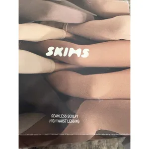 Skims SEAMLESS SCULPT HIGH WAIST LEGGING Onyx Black Sz XS NIB thumbnail 2