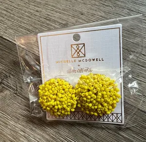 New Michelle Mcdowell yellow maghon earrings thumbnail 1