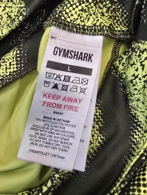 {L} Gymshark Gs Power Regular Legging Moss Green Neon Yellow thumbnail 12