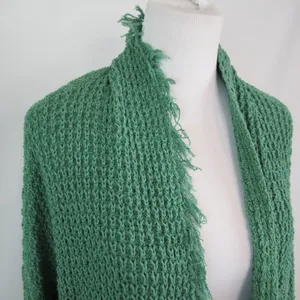 FREE PEOPLE I’ll Be Around Silk Blend Green Knit Oversized Cardigan Size Medium thumbnail 8