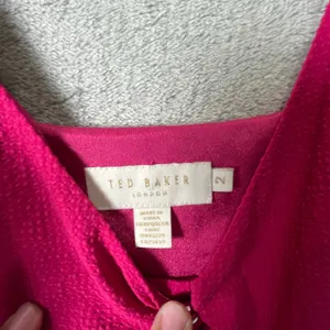 Ted Baker Luaan Tiered Sundress Deep Pink Size 2 (US 6) Flowy Midi Summer Beachy thumbnail 5