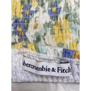 Abercrombie & Fitch Multicolor Floral Puff Sleeve Square Neck Crop Blouse Top S thumbnail 3
