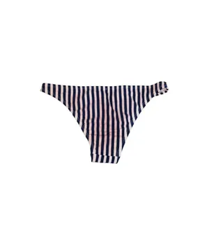 aerie Cheeky Swim Bottoms Light Pink Navy Blue Striped Low Rise NWT thumbnail 6