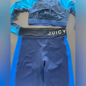JoyLab BLUE YOGA SET LEGGINGS AND CROP TOP S/M thumbnail 2