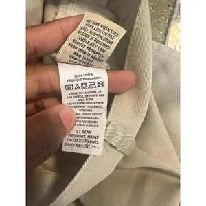 L.L.Bean Original Fit‎ Cotton Blend Pleated Pants Beige Women's Size 14 thumbnail 7