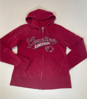 Carolina Gamecocks Full‑Zip Hoodie – Size L (Dark Red, Soffe Brand) thumbnail 1