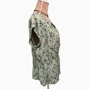 41 Hawthorn Stitch Fix Floral Blouse Custom Tailored Fit Cinch Women’s Sz Large thumbnail 4