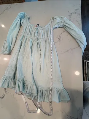 Free People Beach baby love blue Lowry Mini Dress size small thumbnail 6