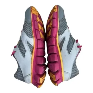Reebok SmoothFlex Women Size 5 Gray Running Shoes Sneakers Low-Top Lace Up thumbnail 4