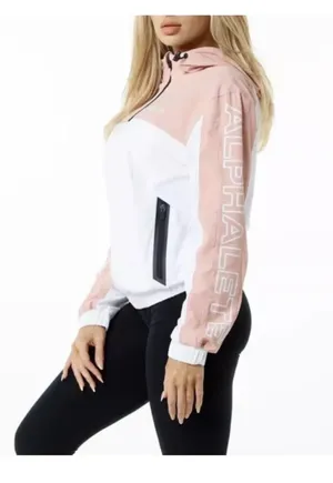 Alphalete Women’s EXP Tech Windbreaker- Himalayan Pink, Size XL thumbnail 1