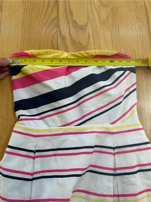 Lilly Pulitzer Lottie Strapless Dress Size 10 Yellow Pink Colorblock Style 27063 thumbnail 6