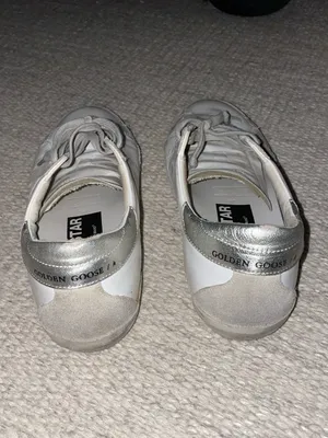 Golden Goose Women's Super-Star with silver heel tab and metal stud lettering thumbnail 4
