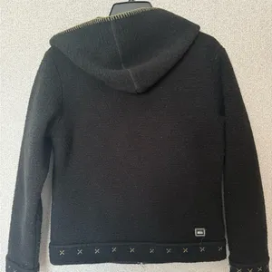 Rei Womens Size Small ful zip black‎ hooded jacket italian fabric thumbnail 4