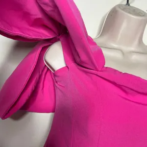 TOCCIN X RTR Pink Oversized Bow Sleeve Mini Dress sz 2 thumbnail 5