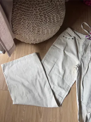 Edikted Cream Flared Jeans with Stud Trim thumbnail 2