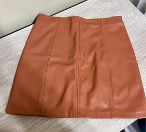 Altar’d State Mini Skirt Size Small Light Brown Color Faux Leather 100% Polyes thumbnail 1