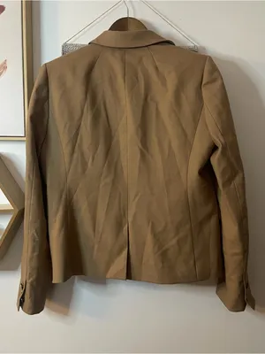 J. Crew Women's Wool blend Camel/Tan Blazer Jacket size 10 thumbnail 2