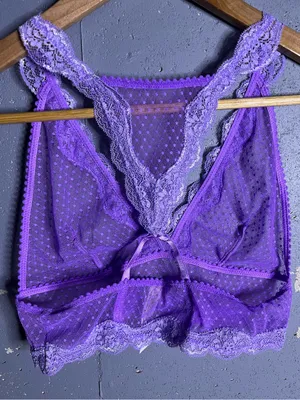 Free People Intimately Midweek Longline Purple Bralette in size Small thumbnail 5