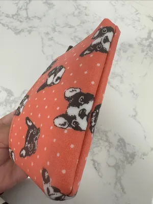 Coral Bulldog Print Zip Coin Pouch with Keyring thumbnail 5