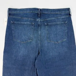 Banana Republic High Rise Wide Leg Crop Denim Jeans Dark Wash Plus Size 35 NWT thumbnail 15