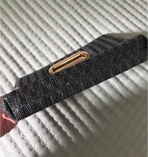 Black and gold handbag thumbnail 4