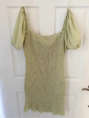 Polly Smocked Mini Dress with Puff Sleeves thumbnail 4