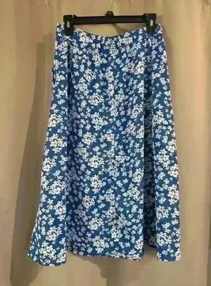 Women’s Floral Blue Allegra K Skirt thumbnail 3