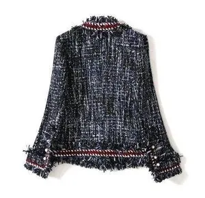 New has Pearl and has the c logo on the pearls tweed jacket nwt small thumbnail 6