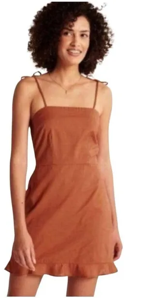 Abercrombie & Fitch burnt orange mini dress Small thumbnail 1