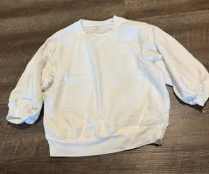 Aerie White Crewneck Pullover thumbnail 1