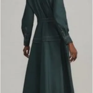 Anthropologie Long Sleeve Belted Front Midi Dress with Zipper thumbnail 3