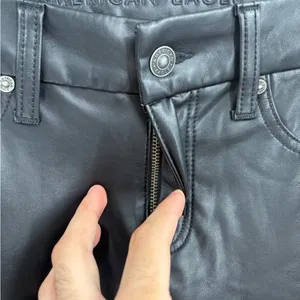 AmericanEagle outfitters black faux leather curvy classic bootcut jeans 28S thumbnail 9