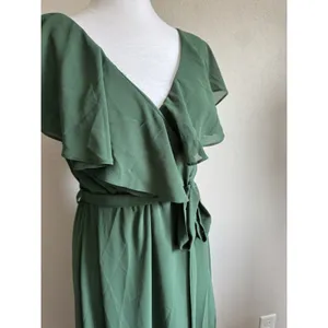 NWT Baltic Born Evergreen Katya Ruffle Maxi Dress Womens S Formal Coquette thumbnail 3
