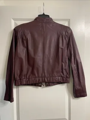 Fidelity Vintage Oxblood Leather Zip-Front Jacket thumbnail 8