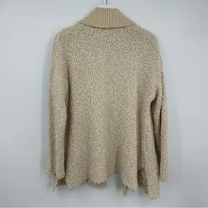 Vintage Style Cream Sweater Cardigan Size Large Boho Fall Cozy Soft Baggy thumbnail 8