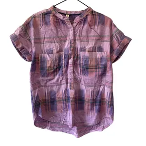 Anthropologie Pilcro Purple Short Sleeve Blouse Sz XS Boho thumbnail 2