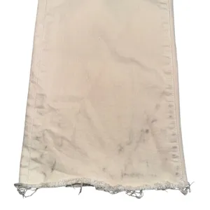Mother The Weekender Fray Jeans Women 28 Fog Cream Good Flare Raw Hem 1535-753 thumbnail 2