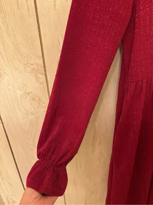 Women’s Long Sleeve Red Party Dress thumbnail 2