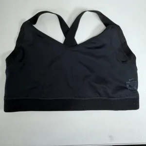 Nike XL Sports Bra Pro Indy Dri-FIT Cross-Back Black 858583-010 Activewear Logo thumbnail 8