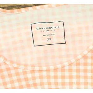 NEW Charter Club Floral Tank Sleep Shirt 100181258MS Gingham Coral Orange XS thumbnail 4