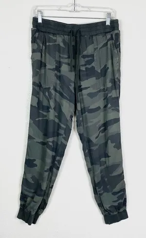 Splendid Army Green Camo Print High Rise Jogger Pants thumbnail 1