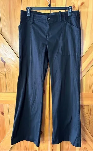 MNG Mango Women’s Wide Leg Black Trousers Size 8 (6172) thumbnail 1