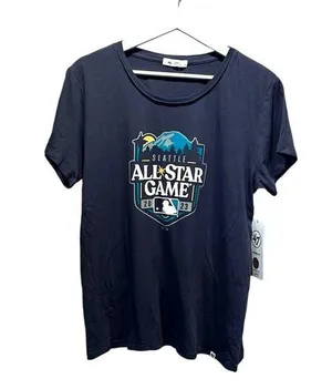 New 47 Seattle Mariners MLB All Star Game Women’s T Shirt Size Large NWT thumbnail 1
