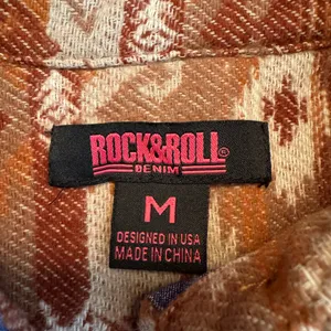 ROCK & ROLL Denim Southwestern Western Jacquard Shacket Shirt Jacket Medium $80 thumbnail 10