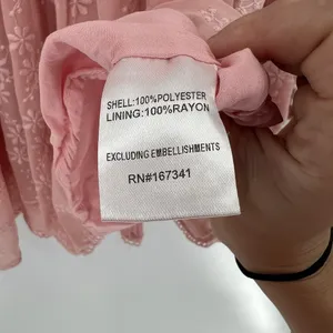 Hello Molly Flower Patch Mini‎ Dress Size 2 XS Pink Long Sleeves Floral Feminine thumbnail 11